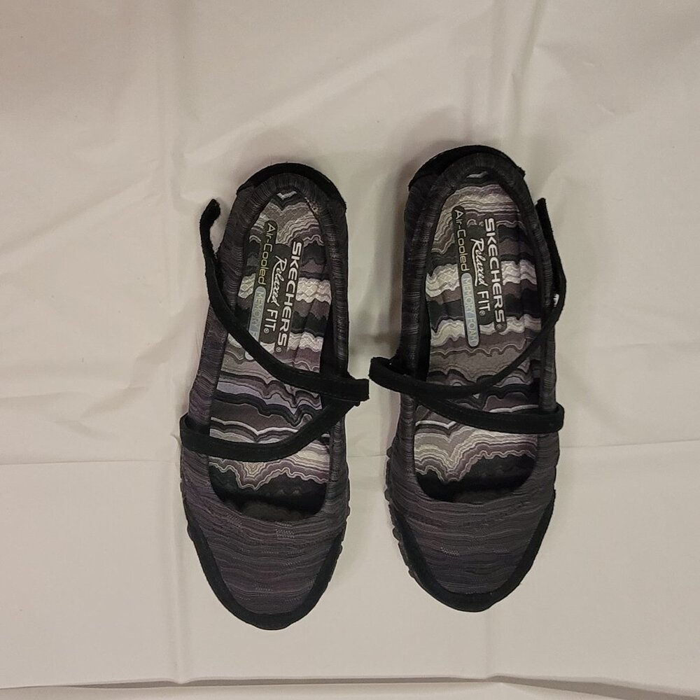 Black Mary Janes Skechers Memory Foam Womens Size 6 - Picture 3 of 15